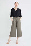 Drawstring Palazzo Culotte Pants