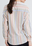 Candy Striped Button Down Blouse