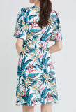 Bell Sleeve Tropical Vacay Wrap Sun Dress