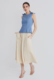 Dual Strap Linen Bow-tie Tank Top