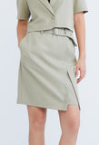 Vertical Striped Mini Skirt