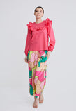 Square Two-tier Ruffled Blouse