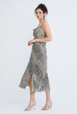 Leopard Spotted Midi Slip