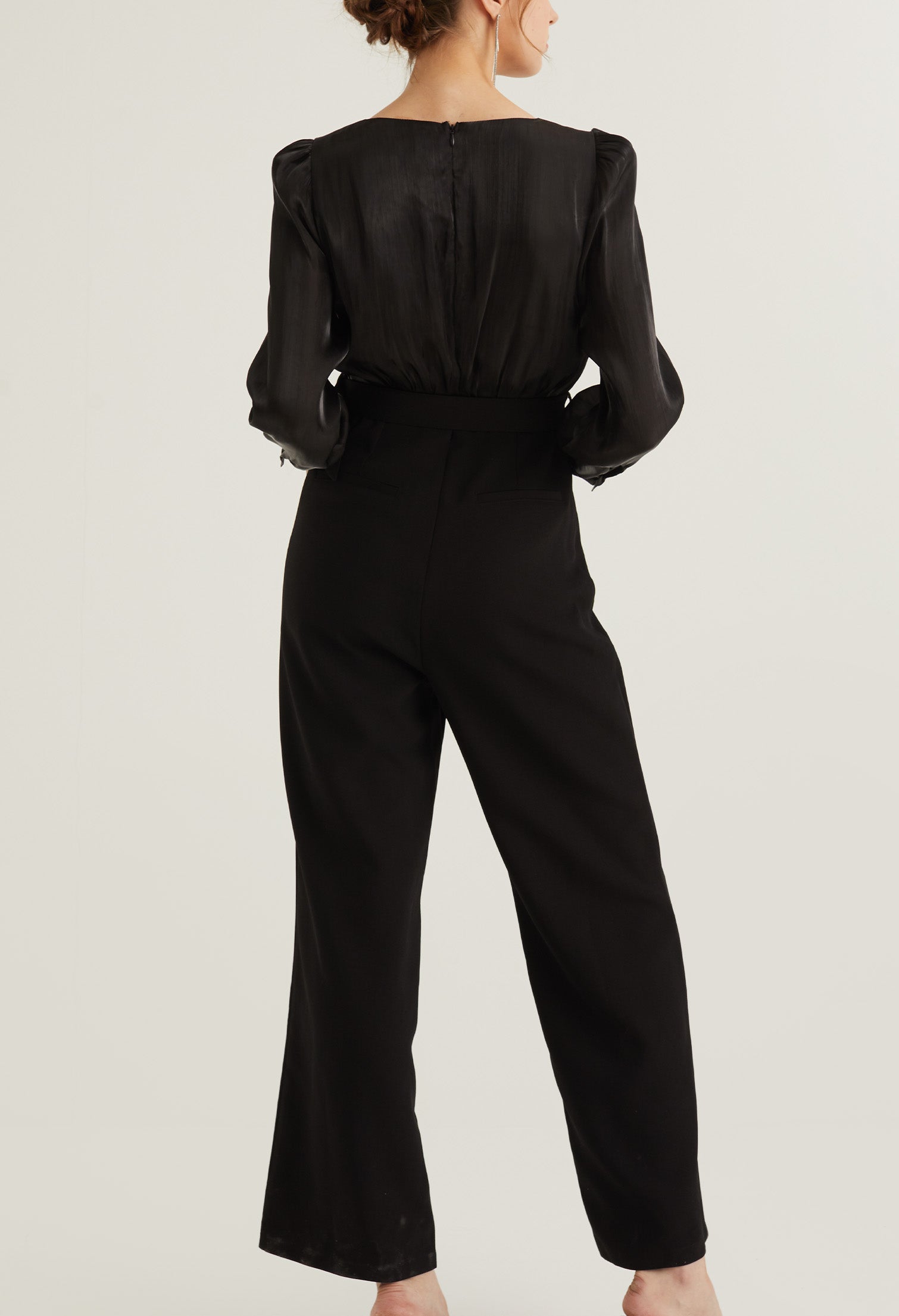 Reflective Party Belted Jumpsuit