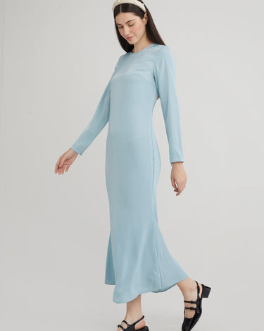 satin dress malaysia Modest Evening Party Malaysia Satin Dress Elegant Long Sleeves Maxi Solid Color Robe for Women L424| Alibaba.com
