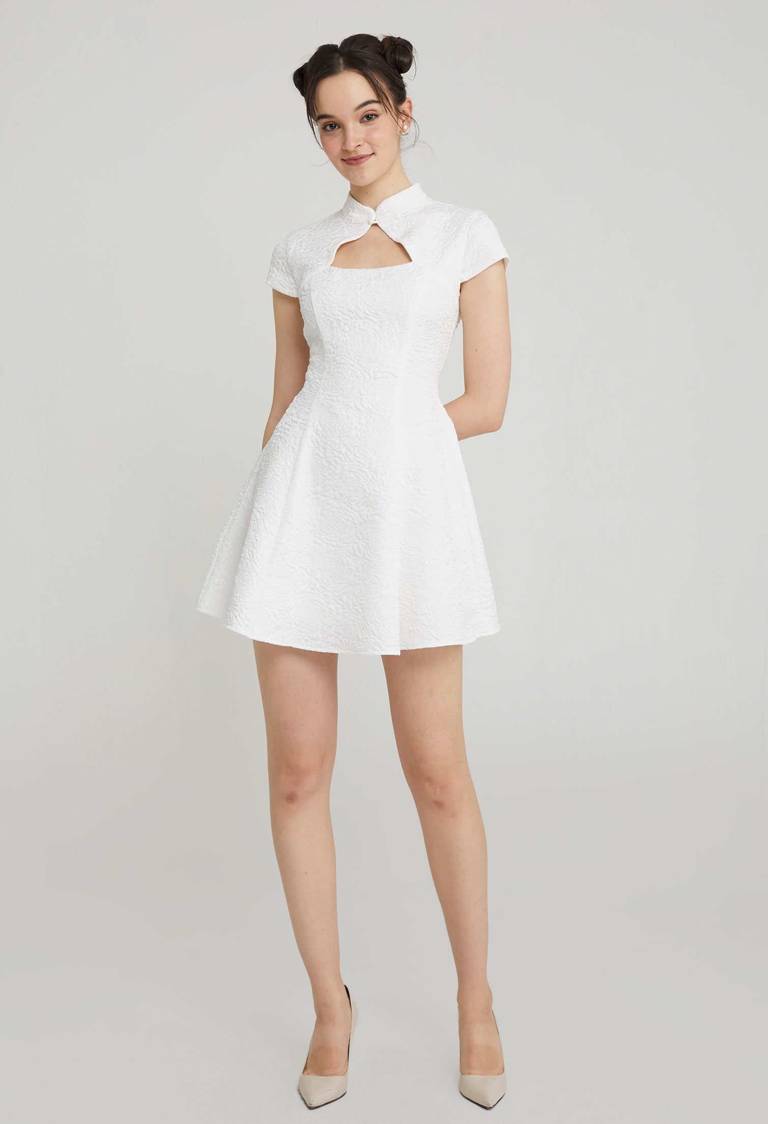 Wishspark Jacquard Mini Dress