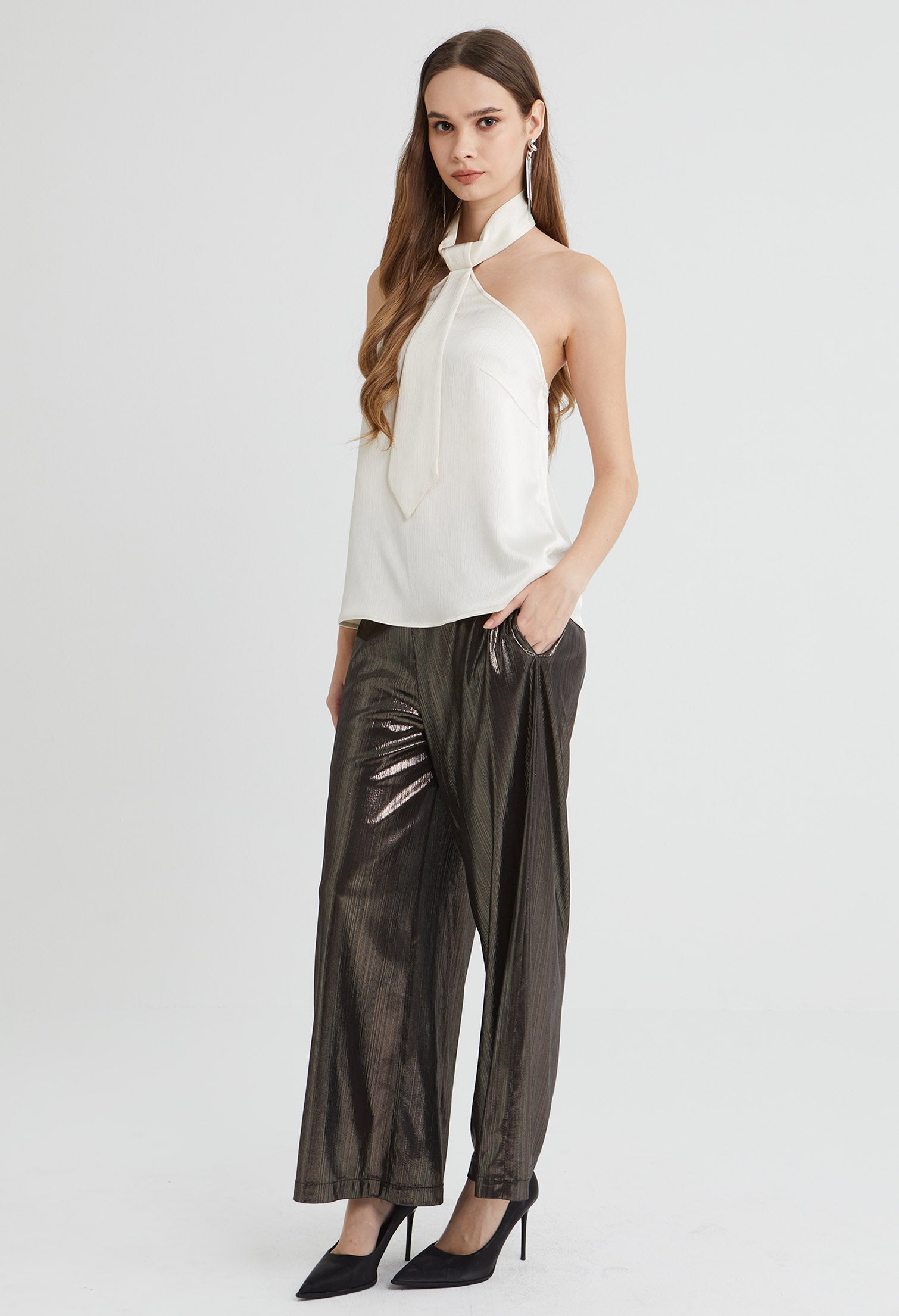 Velora Tie Neck Top