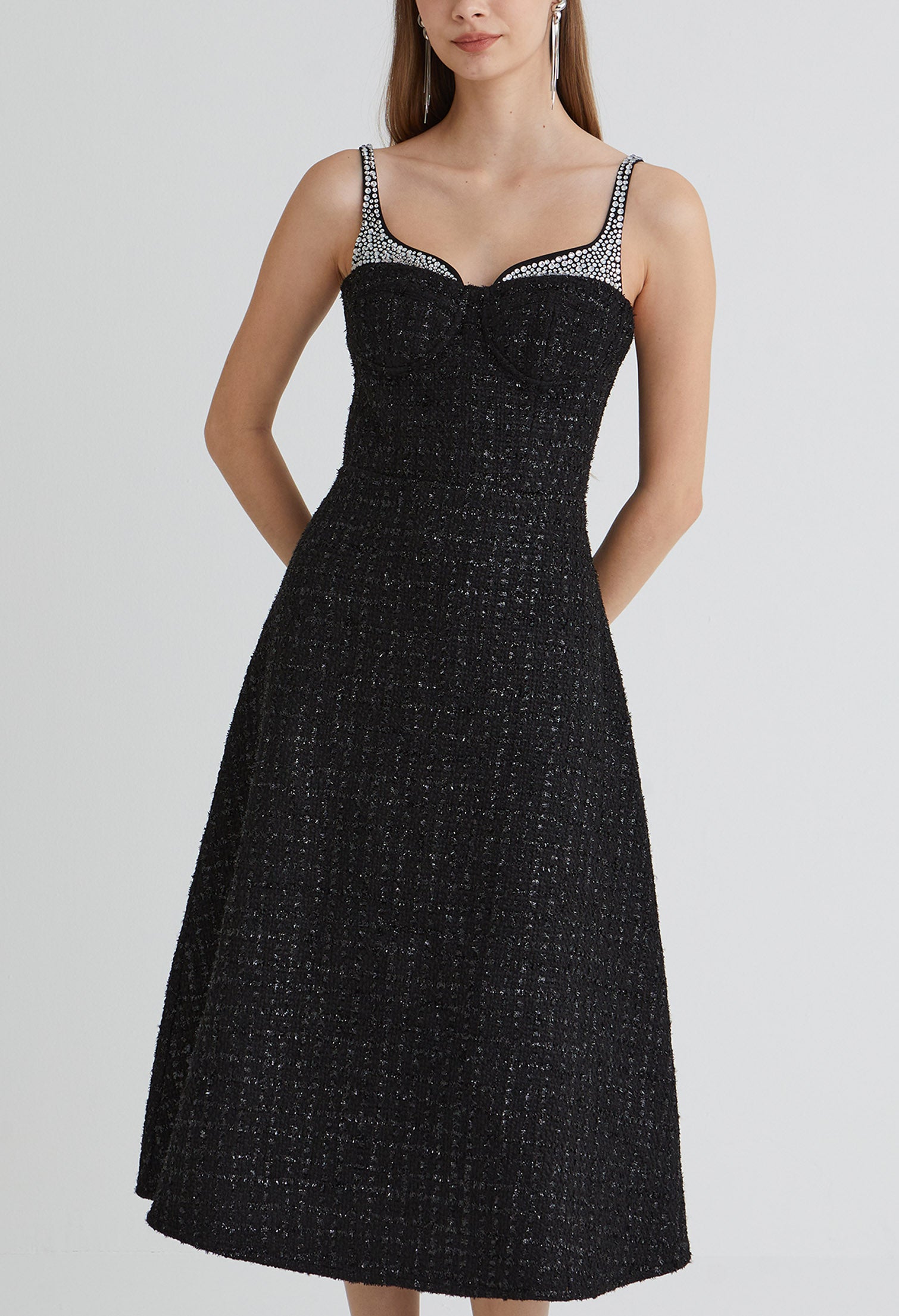 Evelisse Tweed Midi Dress