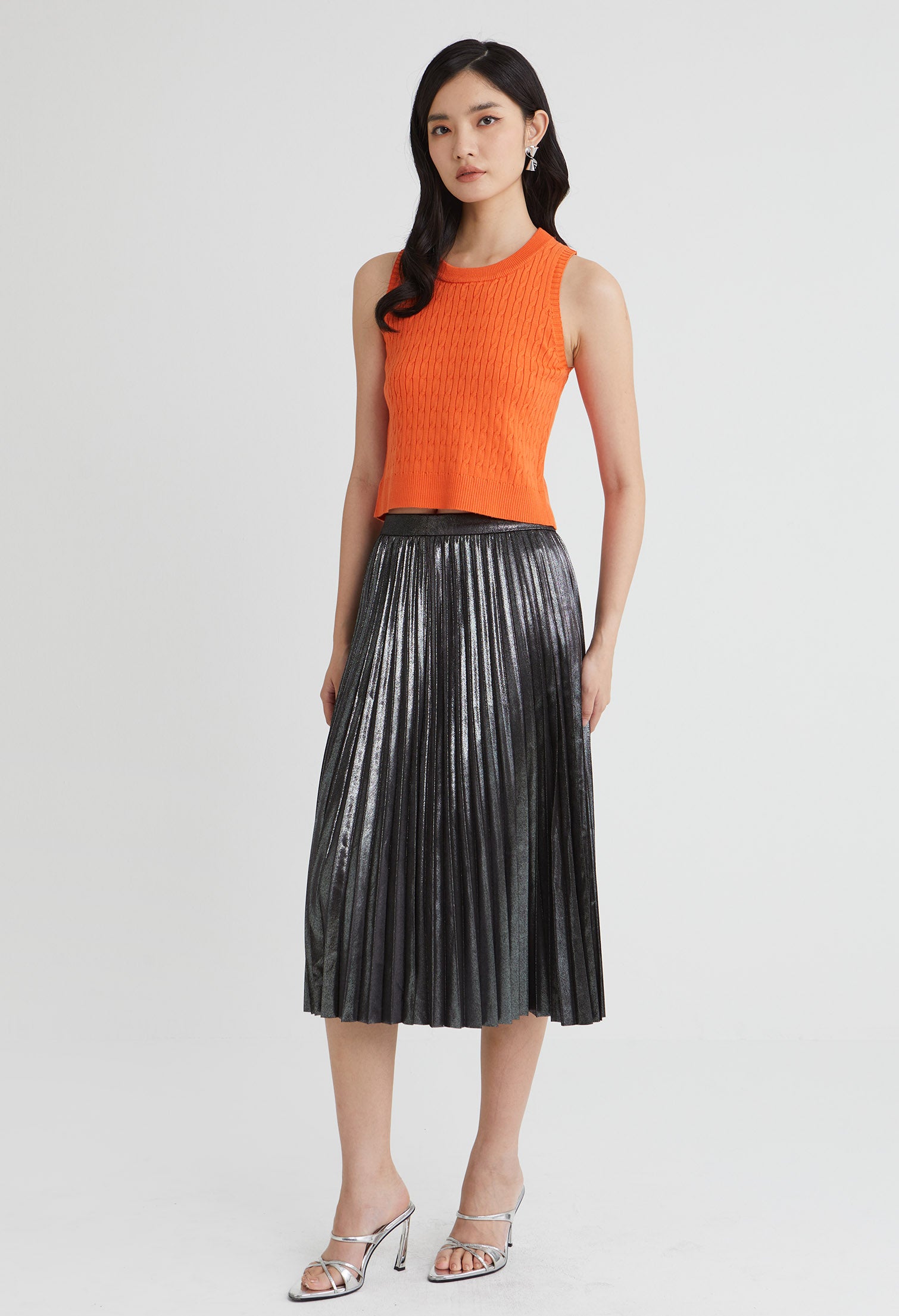 Seren Pleated Midi Skirt