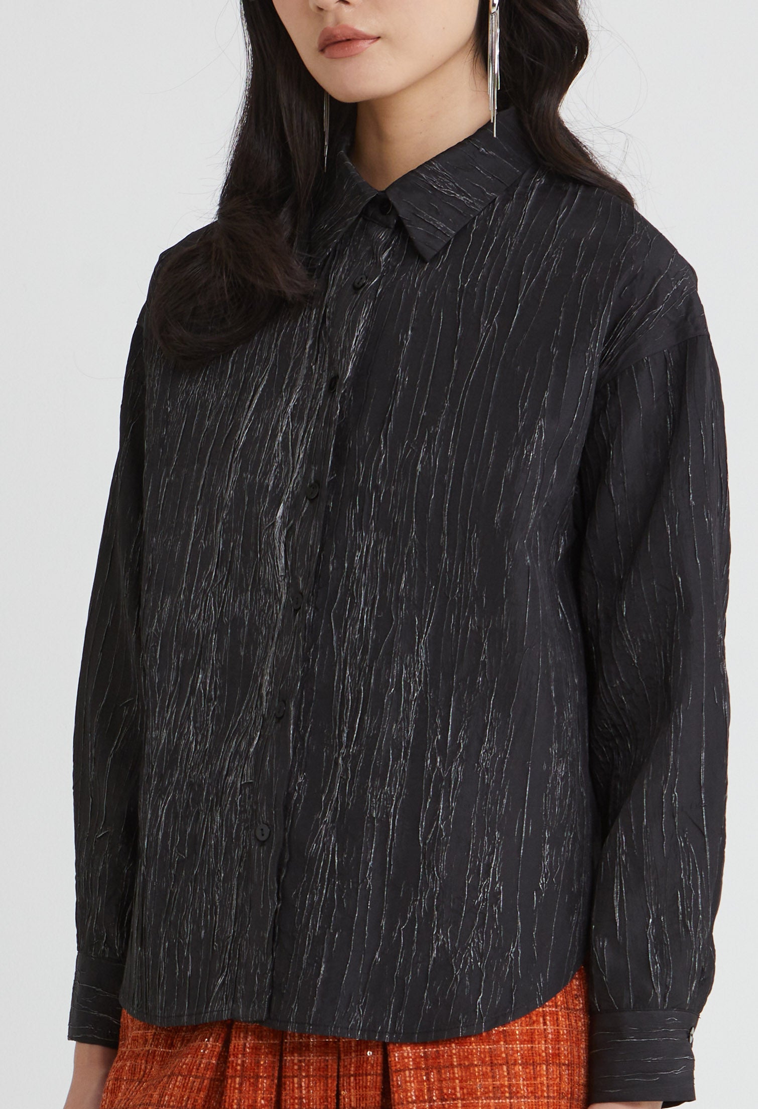 Aurora Embossed Collared Shirt