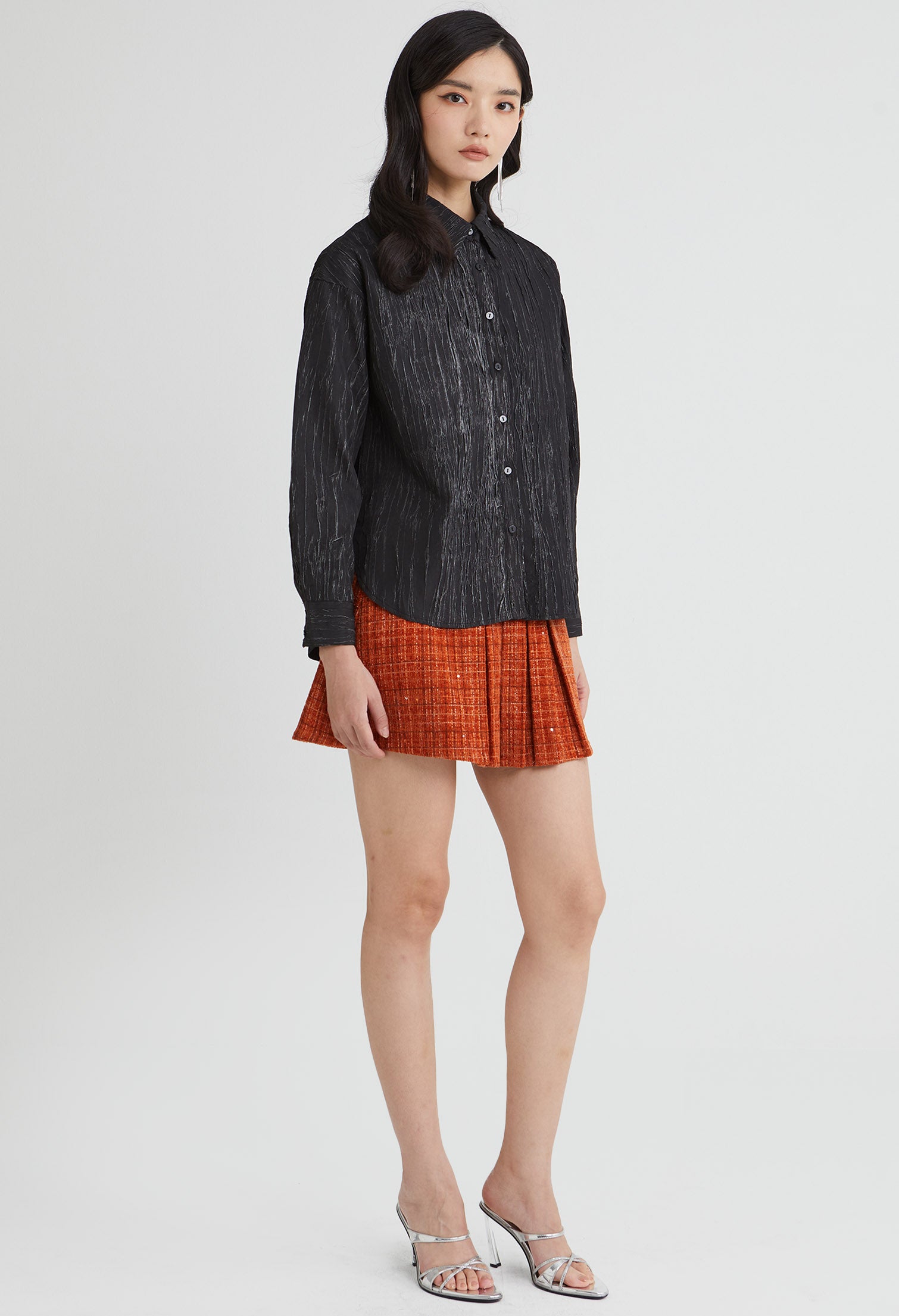 Aurora Embossed Collared Shirt