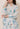 Watercolor Mandarin Collar Drop-Tail Blouse