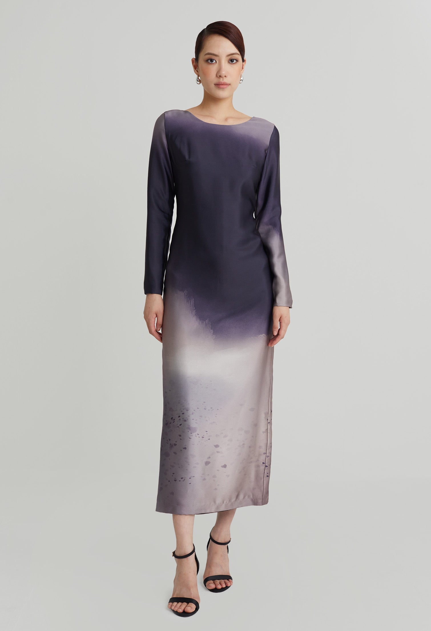 nichii X NURITA HARITH Gradient Indigo Maxi Slit Dress