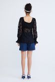 Lacey Cottage Ruch Square Neck Top