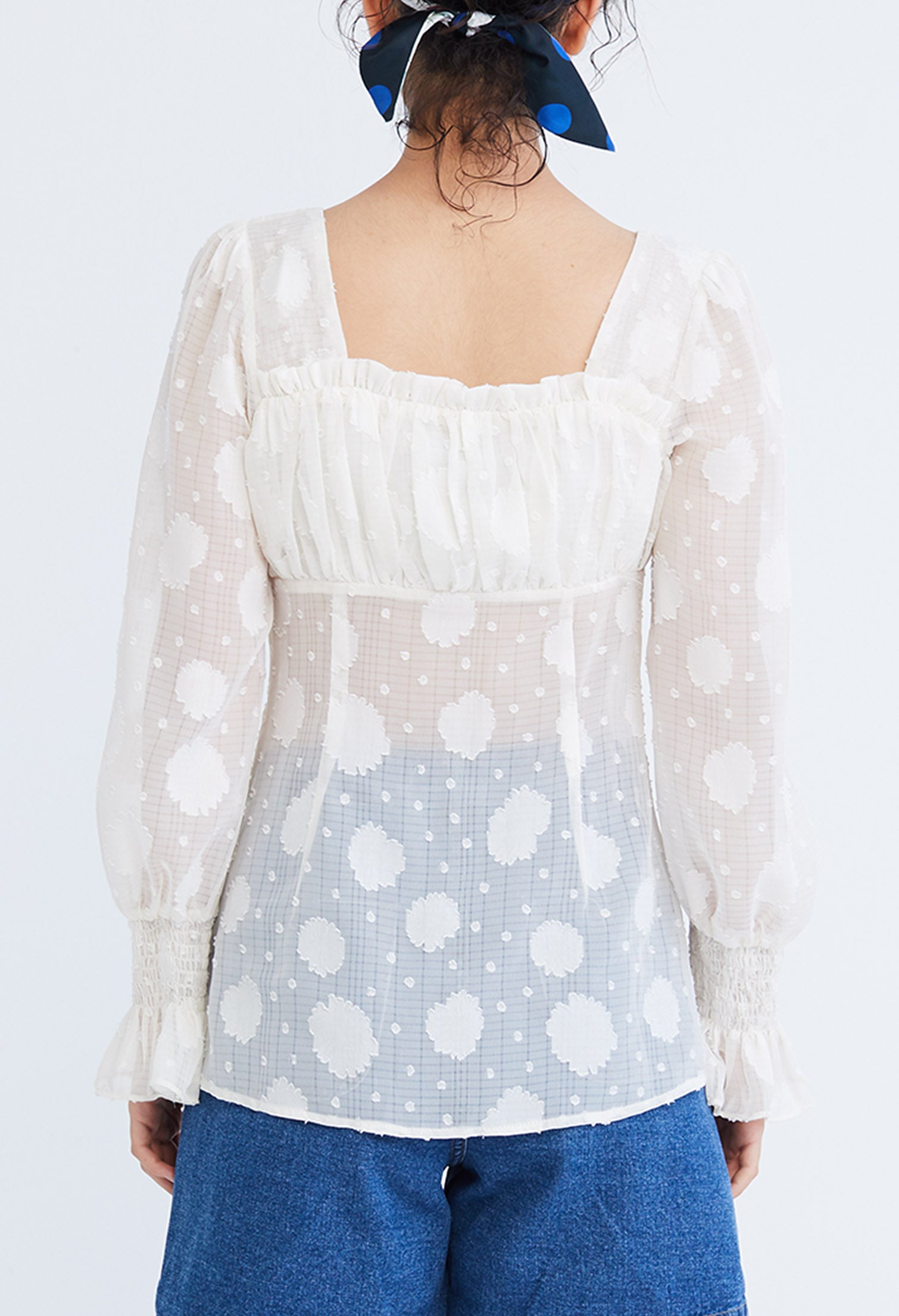 Lacey Cottage Ruch Square Neck Top
