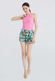 Tropical Vacay Paperbag Waist Shorts