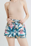 Tropical Vacay Paperbag Waist Shorts