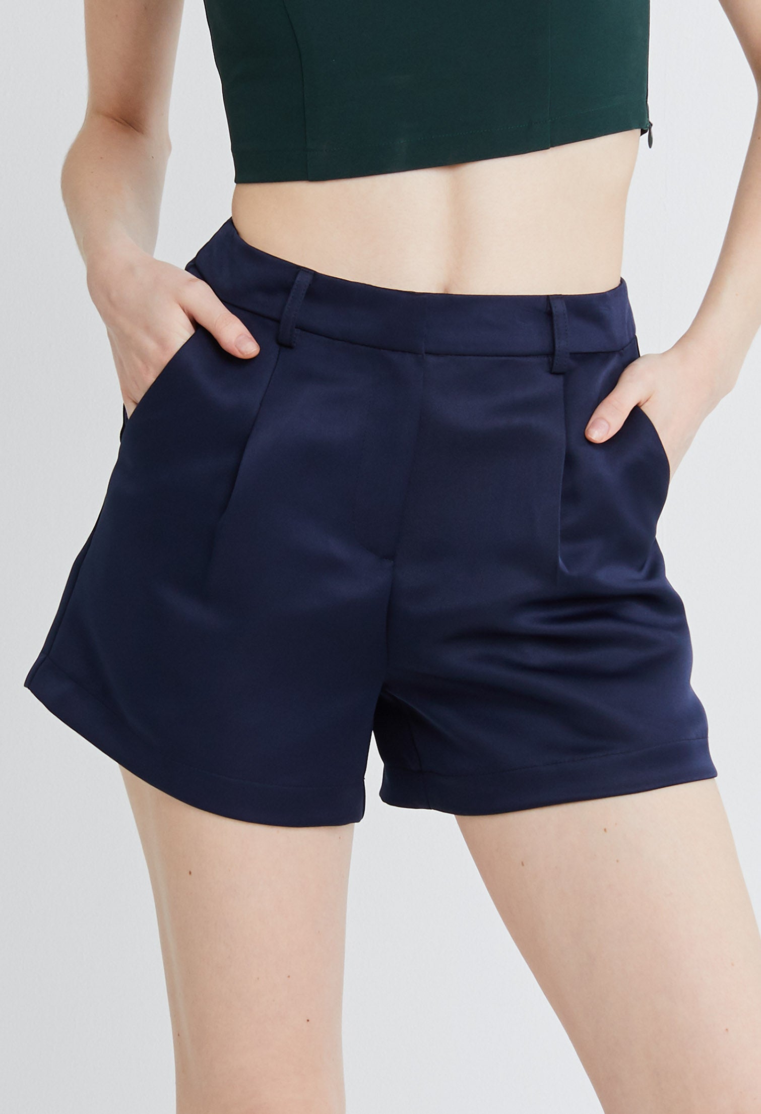 Tailored A-line Bermuda Shorts