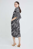Tiger Stripe Button Down Shirt-dress Tunic