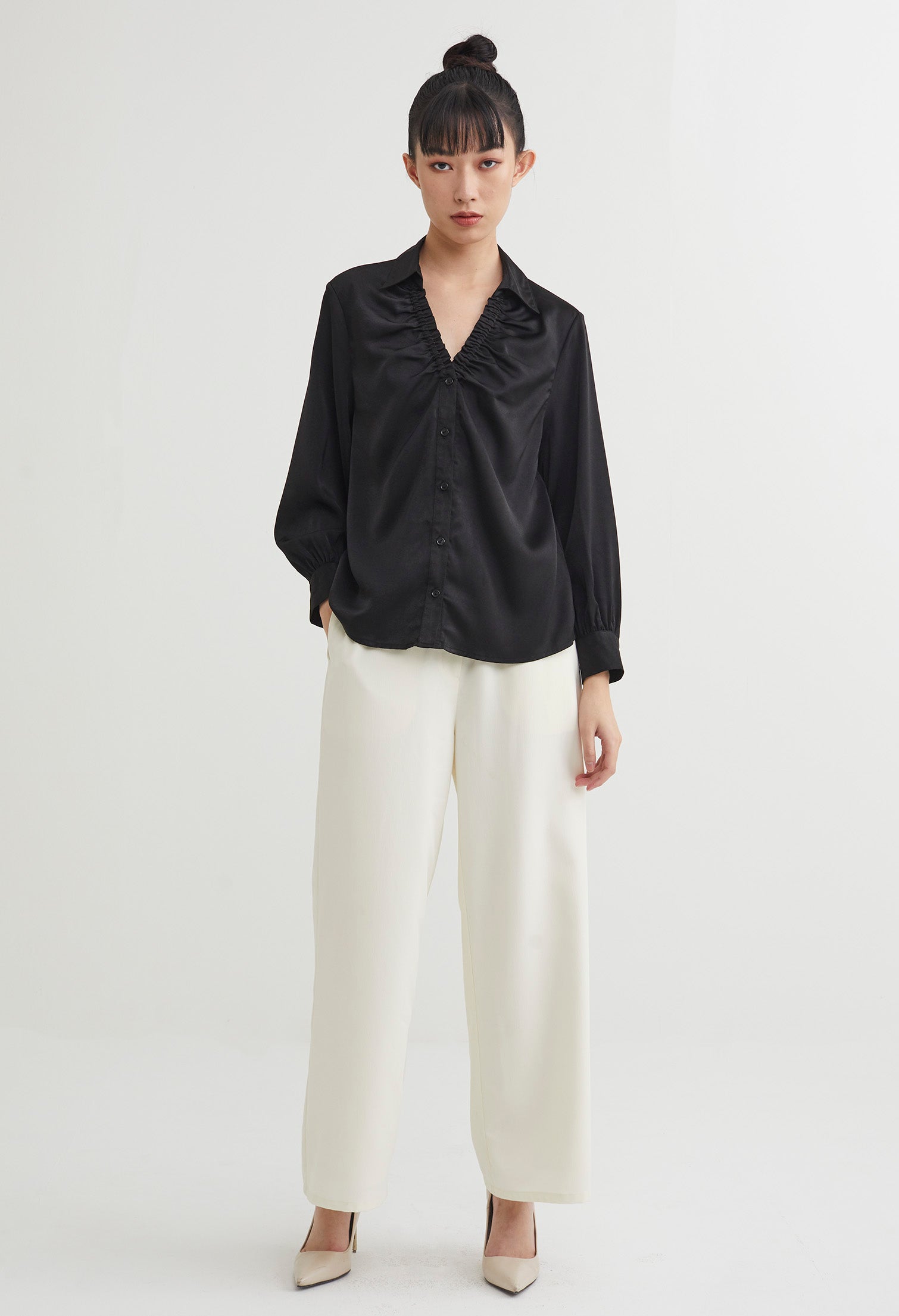 Parisian Nights Collared Blouse