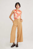Dual Accent Wide Leg Trousers