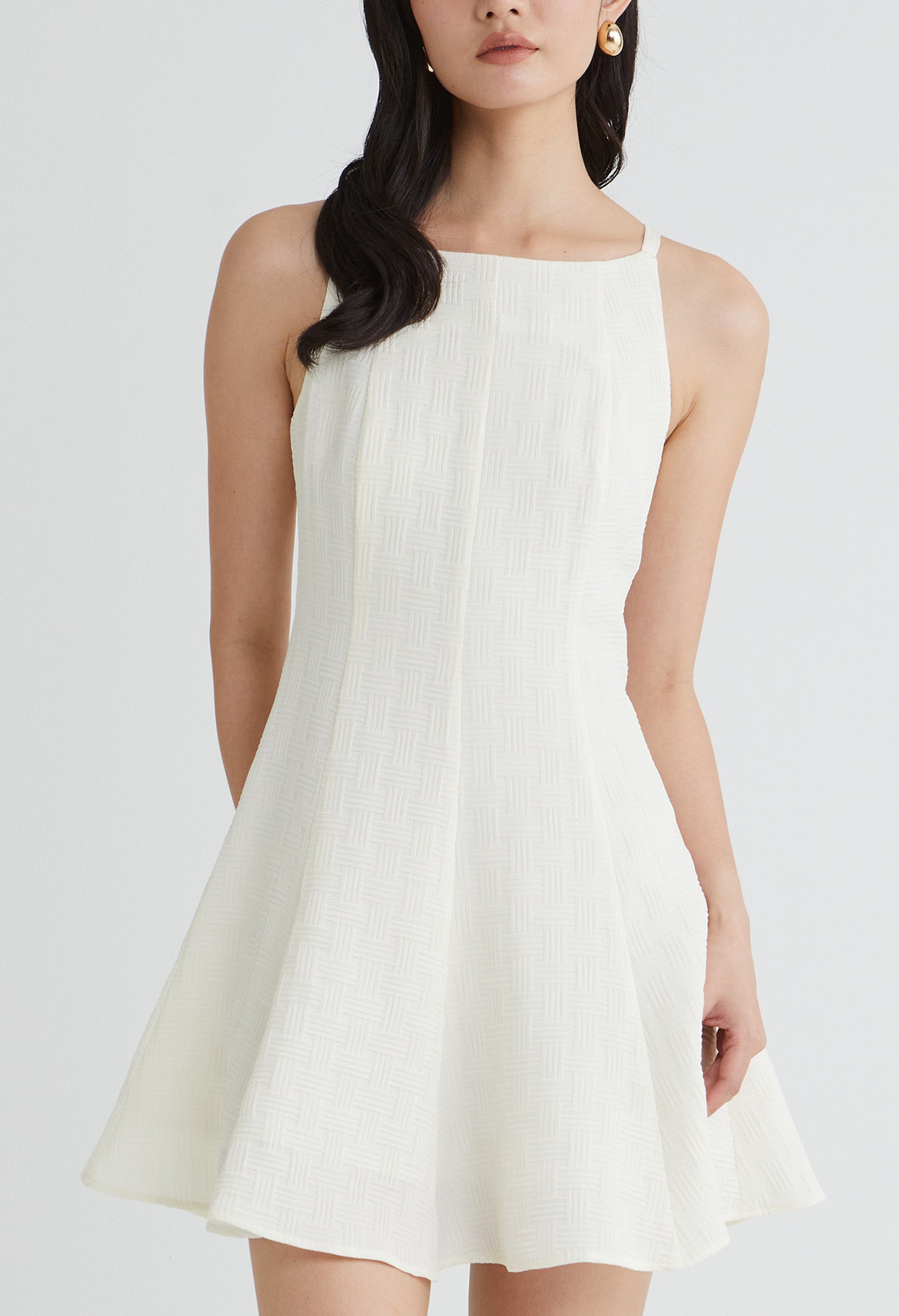 Flowy Textured Midi Dress