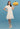 Embroided Collared Puff Sleeves Midi Dress