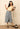 High-Rise Front Slit Denim Midi Skirt