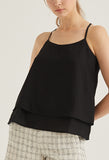 Double Tiered Flared Back Halter Camisole Top