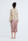 Drop Petal Ruffled Trumpet Sleeve Cardigan
