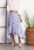 Asymmetrical Floral Skirt