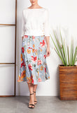 Allover Floral Tiered Skirt