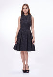 Brocade Flare Dress
