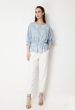 Ruched Batwing Blouse