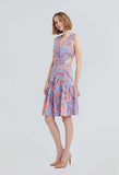 Floral V-Neck Cut-out Dress