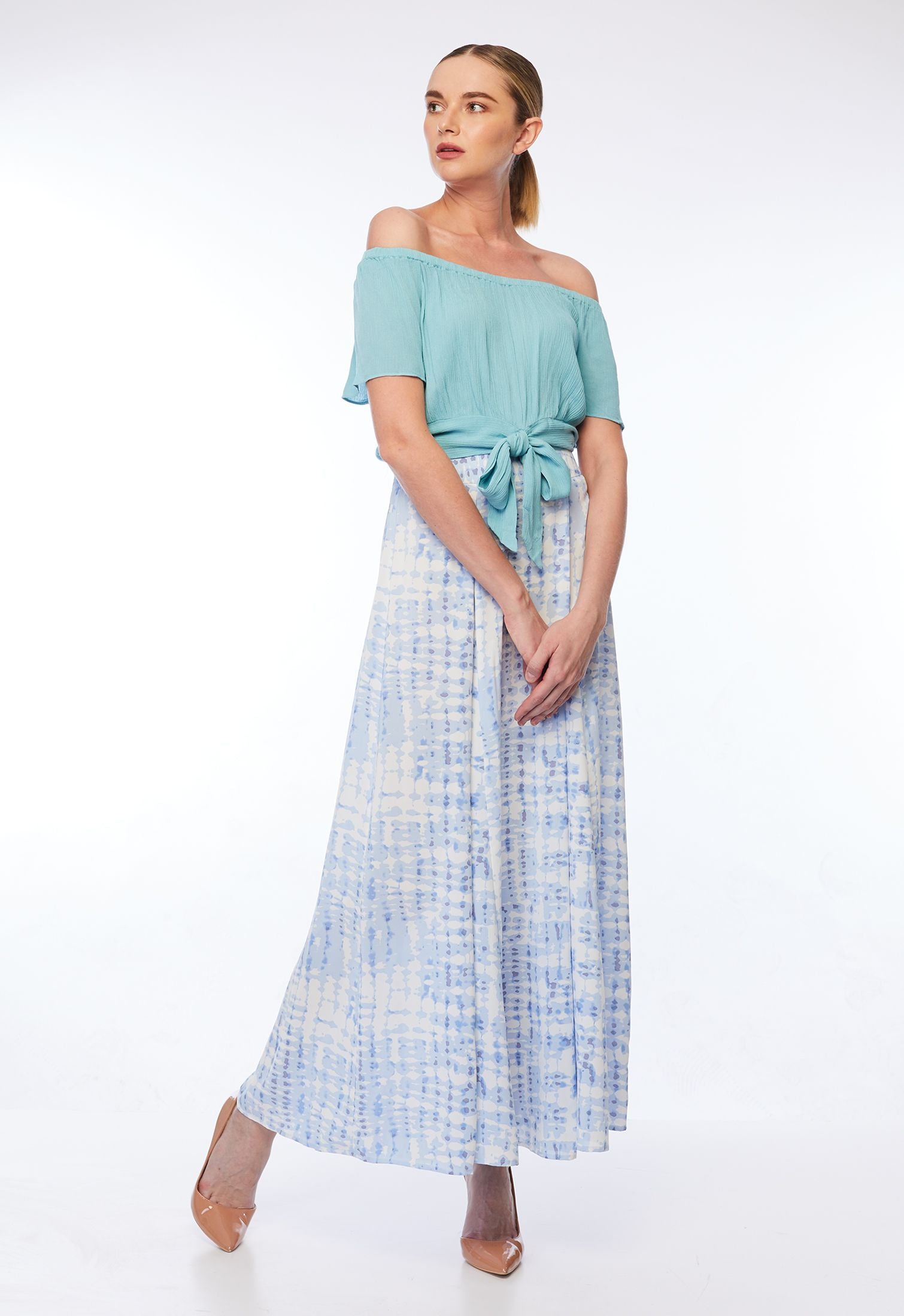 Maxi Soft Floral Print Skirt