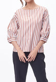 Stripped Mid Sleeve Blouse