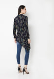 Asymmetrical Printed Knee Length Dress