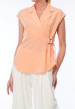 Cap Sleeve Wrap Side Blouse