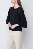 Eyelet Strip Pintuck Blouse