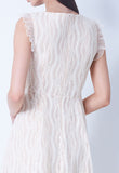 Lace Sheer Flutter Sleeve Dress