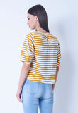 Stripe Balloon Sleeve Top