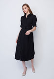 Puff Half Sleeve Belted Dress