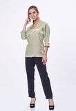 Lacey Long Sleeve Flow Blouse