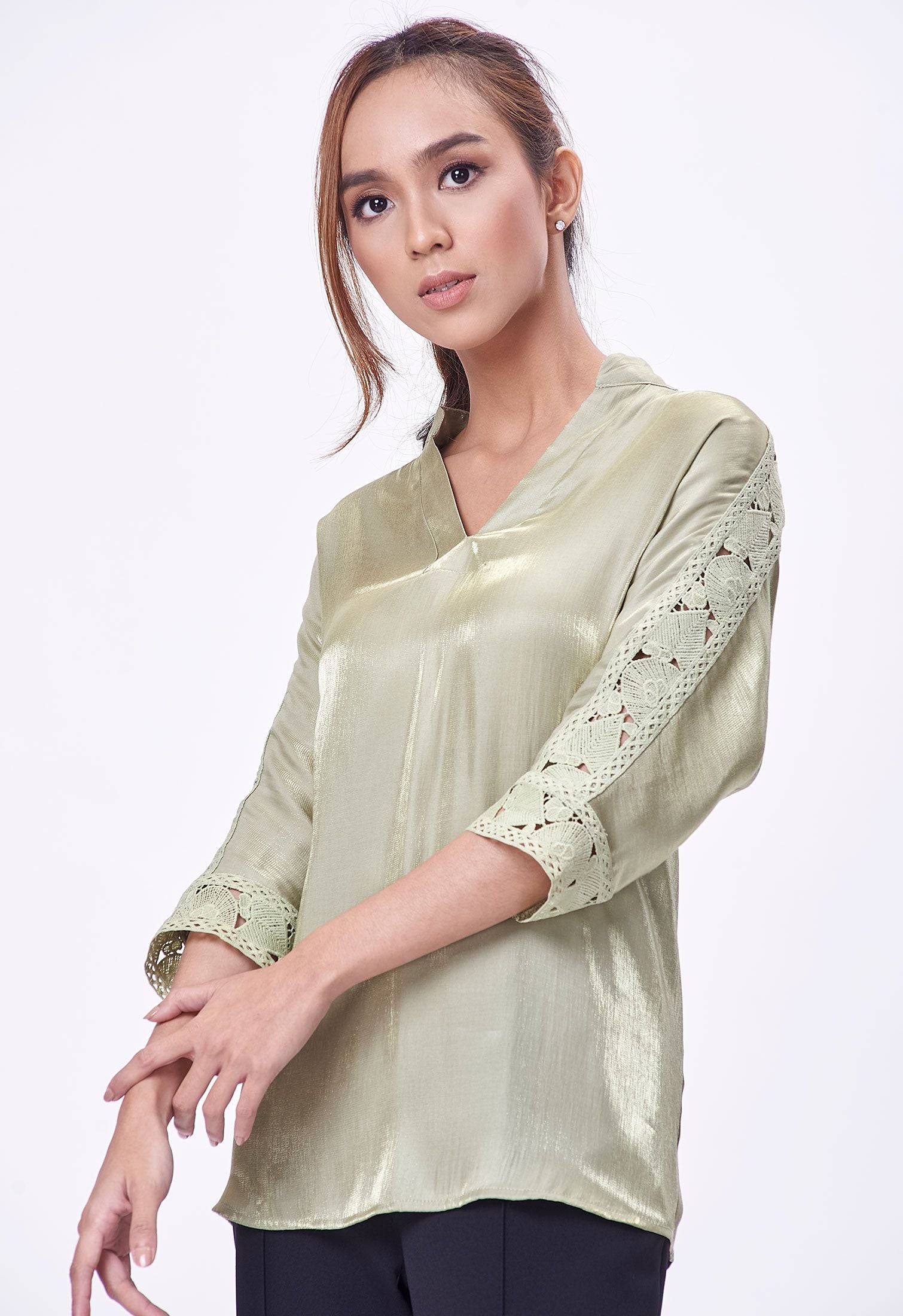 Lacey Long Sleeve Flow Blouse