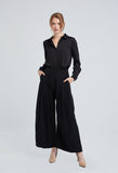 Flat Pleat Wide Leg Palazzo Pants