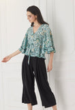 Pleated Wide Leg Palazzo