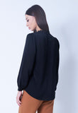 Lace High-Neck Peekaboo Blouse