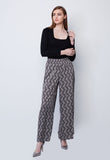 Leaf Allover Wide Legged Relaxed Pants