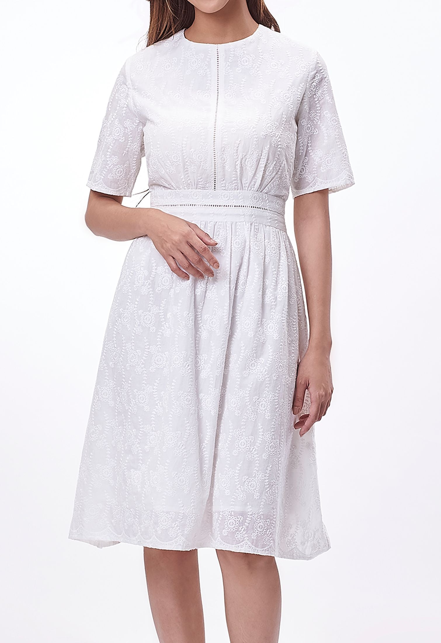 Eyelet Lace Embroidery Dress